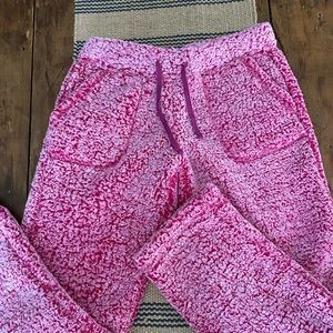 Pink Sherpa Sweatpants